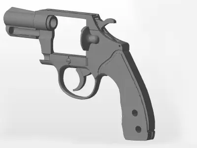 Colt Revolver 3D Model 3D model