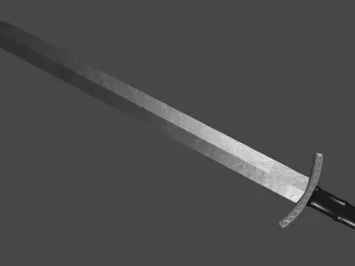 Gladius sword with Caroling handle Low-poly 3D model