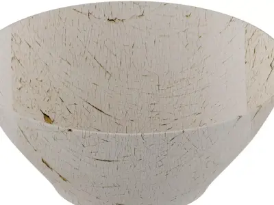 Bowl in White Pattren 3D model