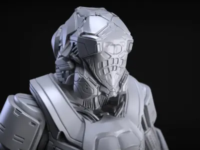 Sci-Fi Armor 3 Sculpt 3D model
