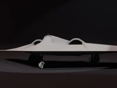 UCAV Drone Base Mesh 3D Model Low-poly 3D model