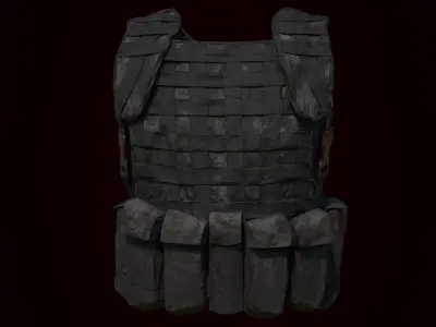 Tactical Vest Low-poly 3D model