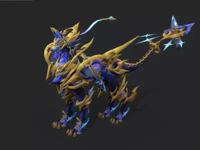 wolf dog 3D model
