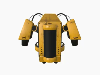 Jetpack G03 Yellow Black - SciFi Character Design Low-poly 3D model