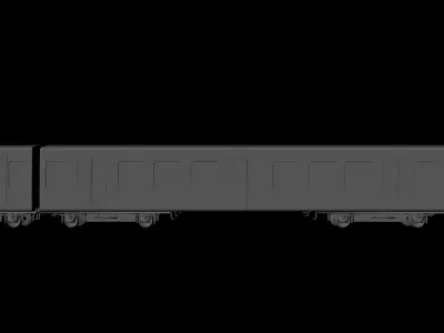 Helsinki Old Metro Train  Low-poly 3D model