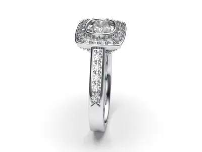 solitaire with ring sizes  9 part S71 3D print model