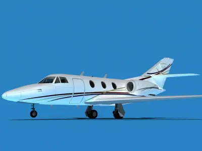 Dassault Falcon 10 V11 3D model