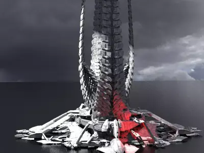 Alien Spine Kings Tower  3D model