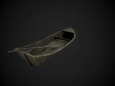 Row Boat 3D model get