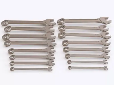 Set of wrenches 03 3D model
