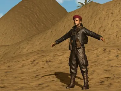 Soldier With RPG 3D model