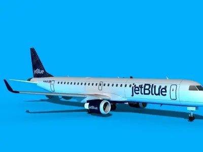 Embraer Emb-190 Jet Blue 3 3D model