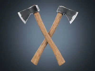 Wood Axe - Game Ready PBR Low-poly 3D model