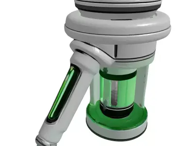 Futuristic Syringe Vial Charger 3D model