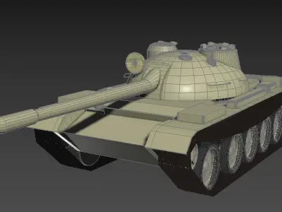 T-55A tank 3D model