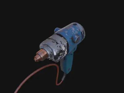 Drill Game Ready electric Low-poly 3D model