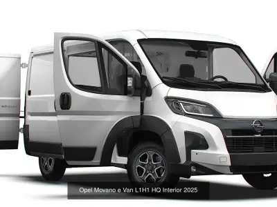 Stellantis Electric Panel  Van HQ Interior L1H1 2025  3D Model Pack