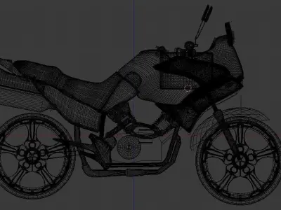 3D Motorbike model motorcycle Free low-poly 3D model