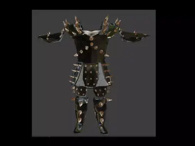 Spike Armor  Low Poly Low-poly 3D model