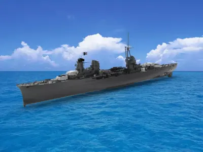 Italian cruiser Raimondo Montecuccoli 3D model