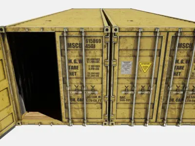 Shipping Container 40ft Low-poly 3D model