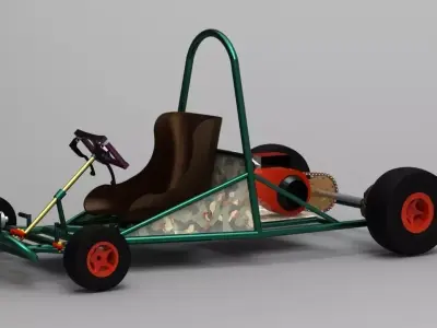 Go kart Free 3D model purchase