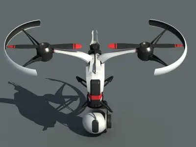Dual-axis Drone UAV Aircraft 3D model