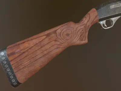 MP 153 Game ready Low-poly 3D model