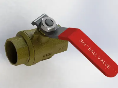 Ball Valve 3D model by duterg from CGTrader