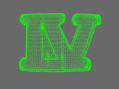 Space Knights V10K Standard Roman Numeral 04 Shoulder Symbols 3D print model