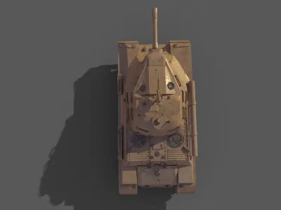 Tank-WW2 tank in world war ii 3D model