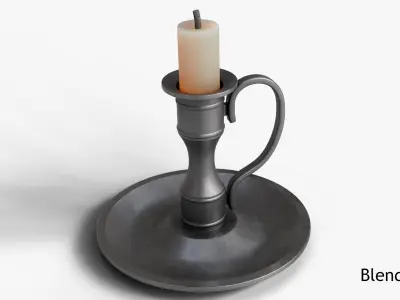 Chamberstick Low-poly 3D model