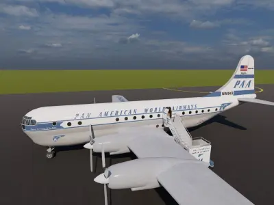 PAN AM BOEING 377 STRATOCRUISER 3D model