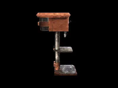 Drill Press - PBR - Textured Low-poly 3D model