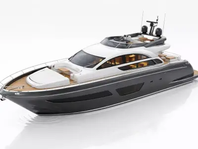 Luxury Modern Flybridge Motor Yacht 3D model