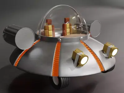 Rick an Morty Space cruiser 3D model