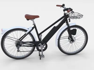 Electric Bicycle Black 3D model