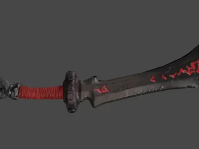 Stylized Sword Low-poly 3D model order