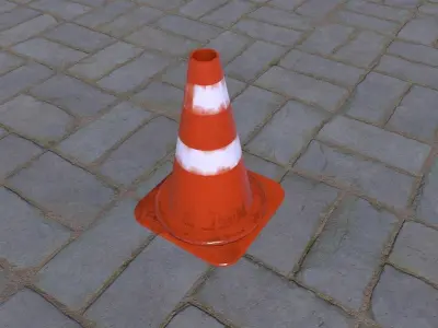 Construction Site Column - PBR Free low-poly 3D model