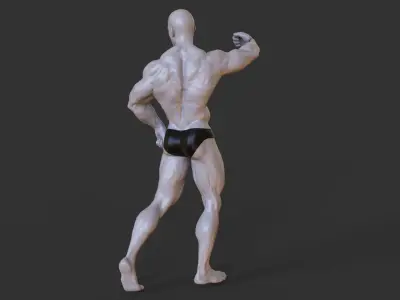 Bodybuilder Pose 3D print model shop