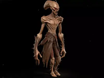 Alien Wraith Creature  Dark Sci-Fi  3D print model