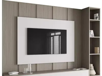 TV wall panel 02 Free 3D model