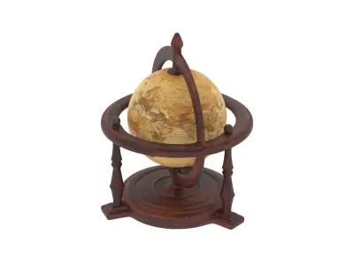 Textured Antique Globe - Color 3D printing 3D print model