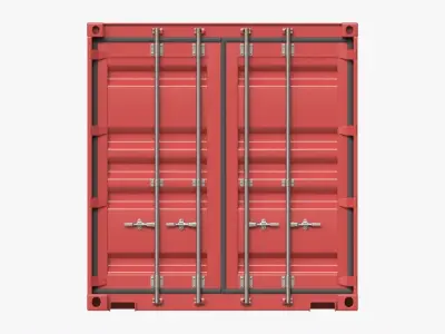 Shipping Container Dry 20-foot Red 3D model