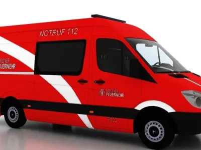 Mercedes Benz Sprinter L2H2 2009 Germany Ambulance 3D model