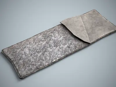 Military Sleeping Bag - Winter Pixel Bedroll Low-poly 3D model