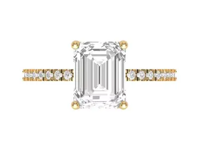 Emerald-Solitaire-Ring 3D print model purchase