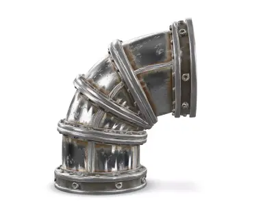 Sci-Fi Cables Pipes Pack Low-poly 3D model