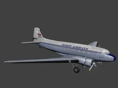 Douglas Dc 3 Low-poly 3D model