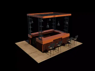 Unique Kiosk 3D model